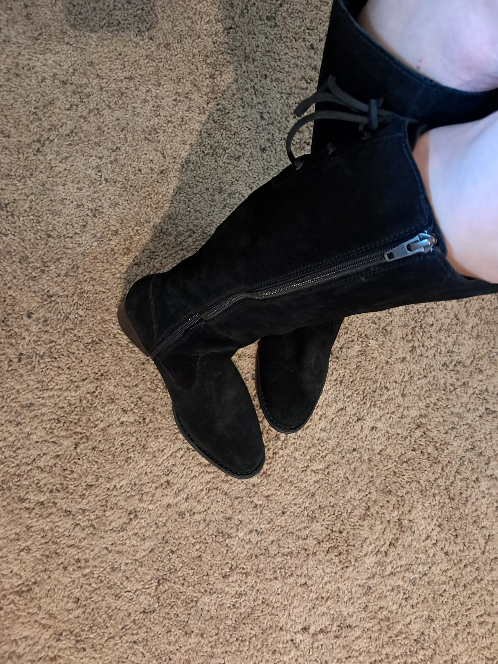 Born Black Over-the-Knee Suede Boots - Picture 2 of 12